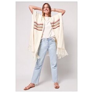 Faherty Sand Creek Alpaca Wool Knit Poncho Women's One size Western Comfort Cozy